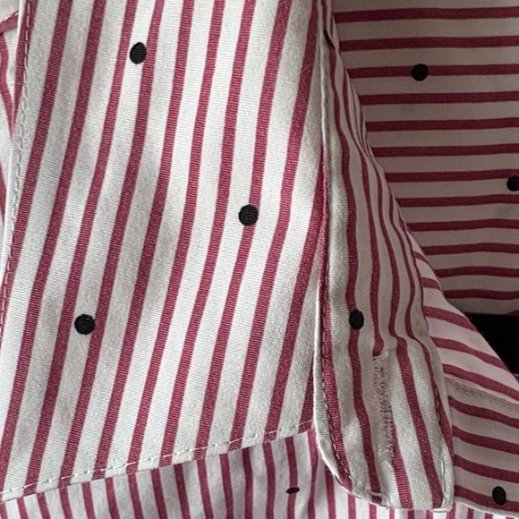 Chico's Women's Pink Striped Button Down Shirt - Picture 4 of 9